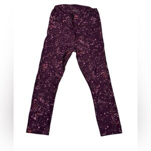 Athleta ultimate stash pocket splat crop leggings small wine pink‎ orange